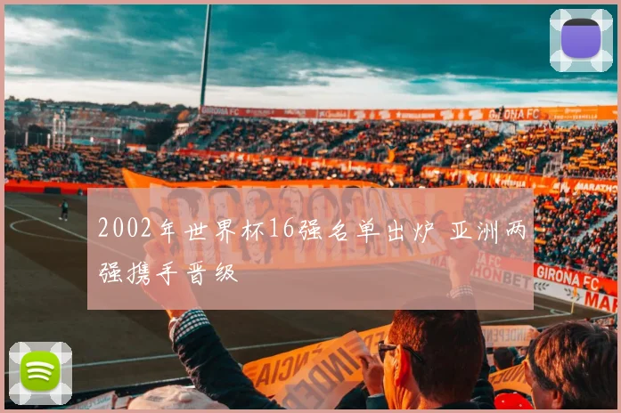 2002年世界杯16强名单出炉 亚洲两强携手晋级