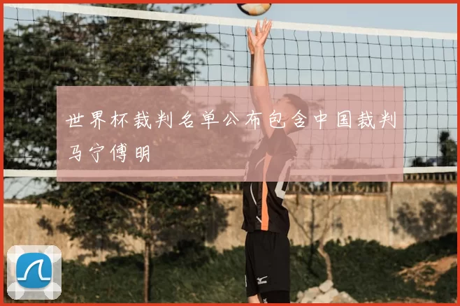 世界杯裁判名单公布包含中国裁判马宁傅明